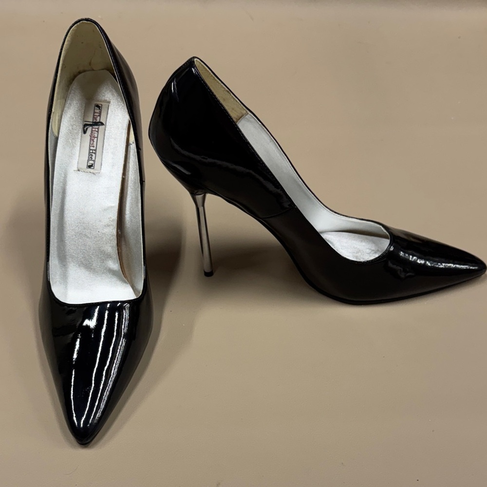 Elegant Black Patent Leather Heels